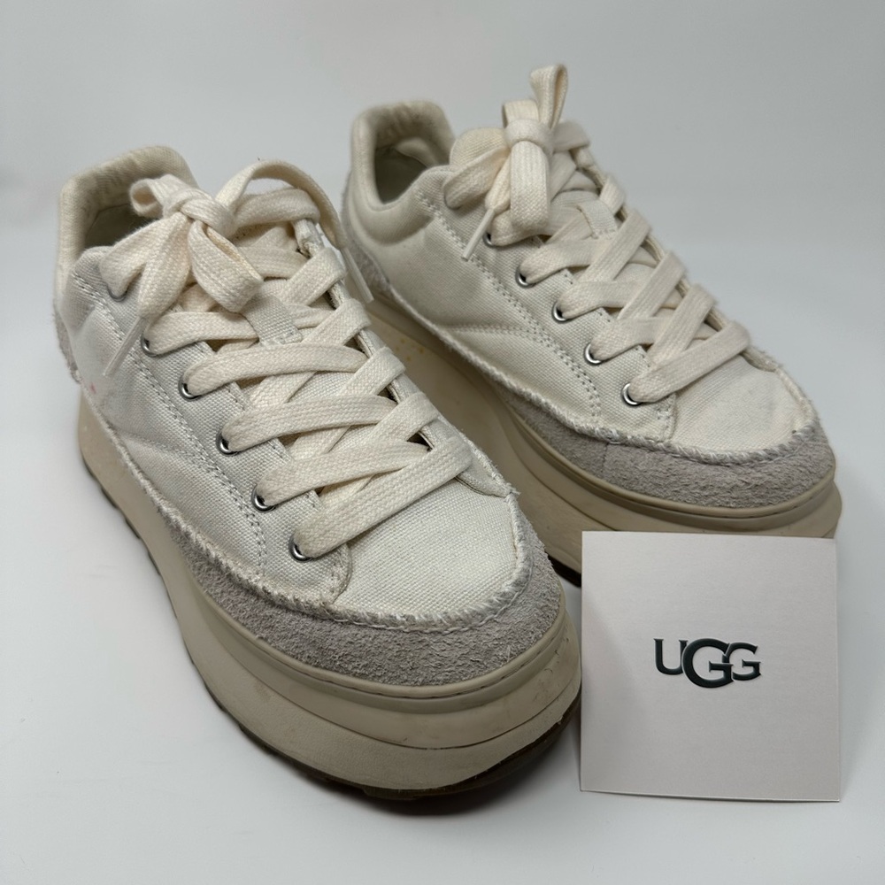 UGG Women's Off-White Platform Sneakers